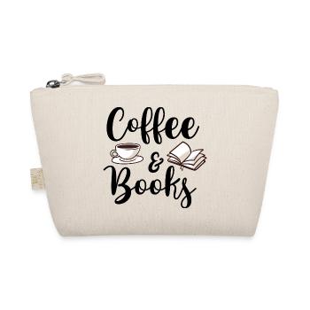 Coffee and Books Quote Reading Lover - Organic Pouch - nature - Front