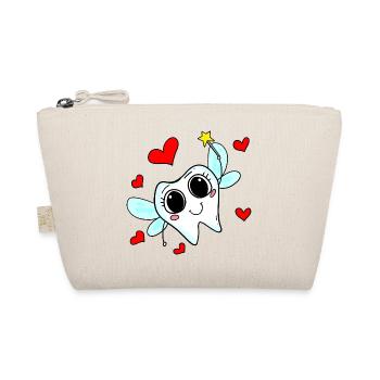 Fairytale tooth motif illustration - Organic Pouch - nature - Front