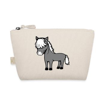 Pferd Bob Haare Frisur Pony Fohlen Niedlich Comic - Bio-Täschchen - Natur - Vorne