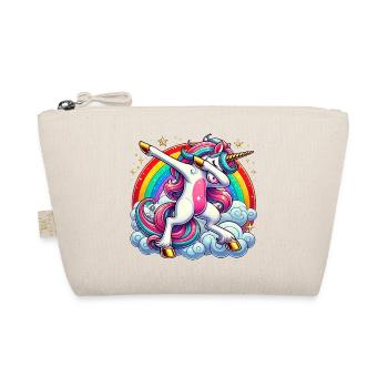 Dabbing Unicorn Dab Unicorn Girl Unicorns - Organic Pouch - nature - Front