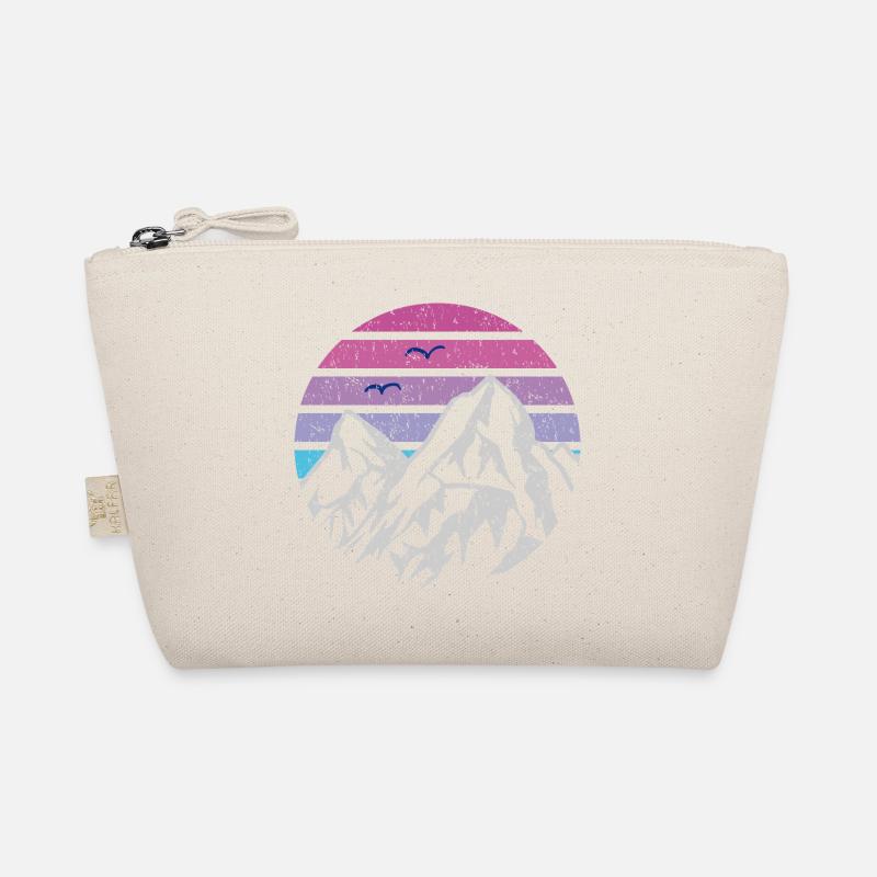 Mountains Retro Sun Organic Pouch