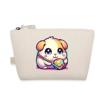 Kawaii Hamster With Ball And Hockey Stick Sport - Organic Pouch - nature - Front