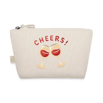 Cheers! Zwei Weingläser - Bio-Täschchen - Natur - Vorne
