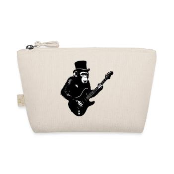 Singe saisissant avec guitare électrique de style rétro - Trousse biologique - nature - Devant