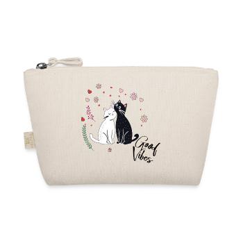 Chats joueurs avec des cœurs et des fleurs - Trousse biologique - nature - Devant