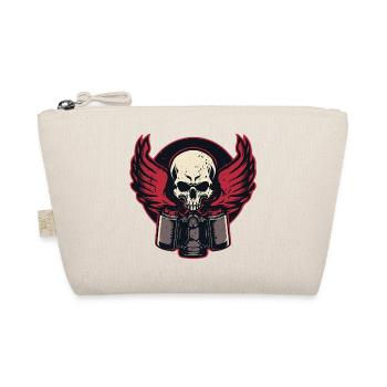 Piston Flaming Skull - Organic Pouch - nature - Front
