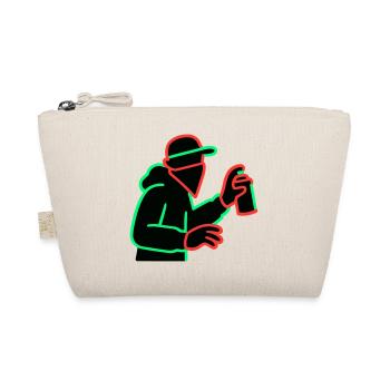 Neon Graffiti Sprayer Silhouette - Organic Pouch - nature - Front