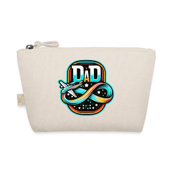 Dad Flight Emblem, Pilot Father  - Organic Pouch - nature - Front