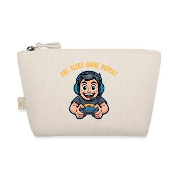 Eat Sleep Game Repeat Gaming Saying - Organic Pouch - nature - Front