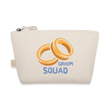 Groom Squad Rings Bachelor Party - Organic Pouch - nature - Front