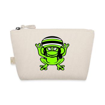 Frosch Reggae Musik Rasta Haare Mütze Jamaika Fun - Bio-Täschchen - Natur - Vorne