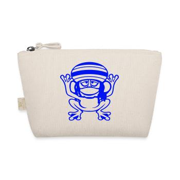 Frosch Reggae Musik Rasta Haare Mütze Jamaika Fun - Bio-Täschchen - Natur - Vorne