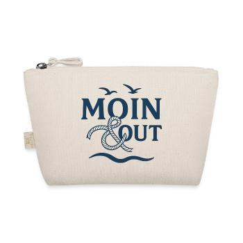 Moin & Out Nautical Logo - Organic Pouch - nature - Front