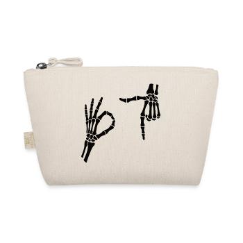 67 Six Seven Meme Gen Alpha Skeleton Halloween - Organic Pouch - nature - Front
