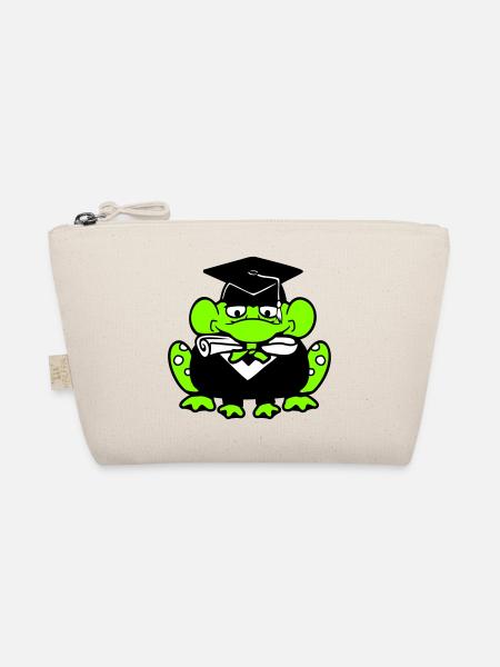 grenouille diplôme d’études secondaires réussi collège mignon - Trousse biologique - nature - Devant