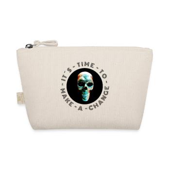 Néon demi-teintes tête de mort, Halloween, Rock, Motard - Trousse biologique - nature - Devant