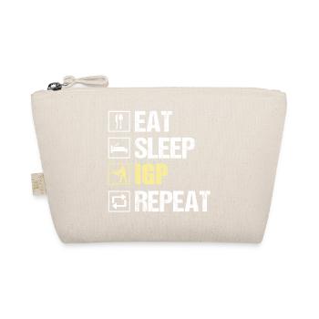 EAT SLEEP IGP REPEAT Hundesport Motiv - Bio-Täschchen - Natur - Vorne
