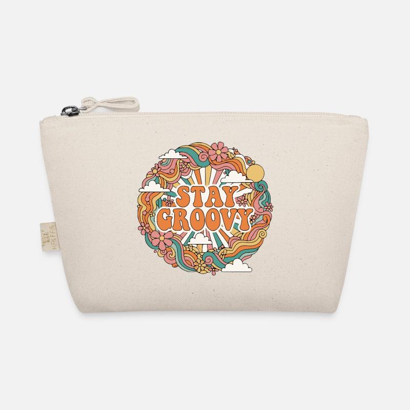 Psychedelisch Retro Bio-Täschchen