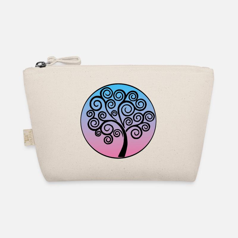 Schwarzer Spiralbaum des Lebens Bio-Täschchen