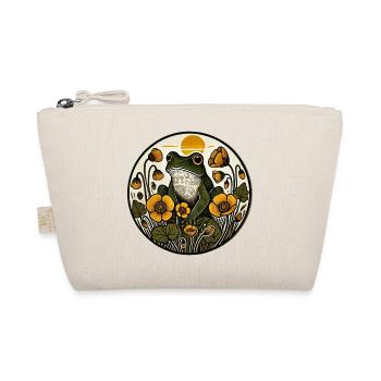 Sunlit Frog in Golden Blooms - Organic Pouch - nature - Front