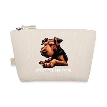 Sprich mit der Pfote Airedale Terrier Airedales  - Bio-Täschchen - Natur - Vorne