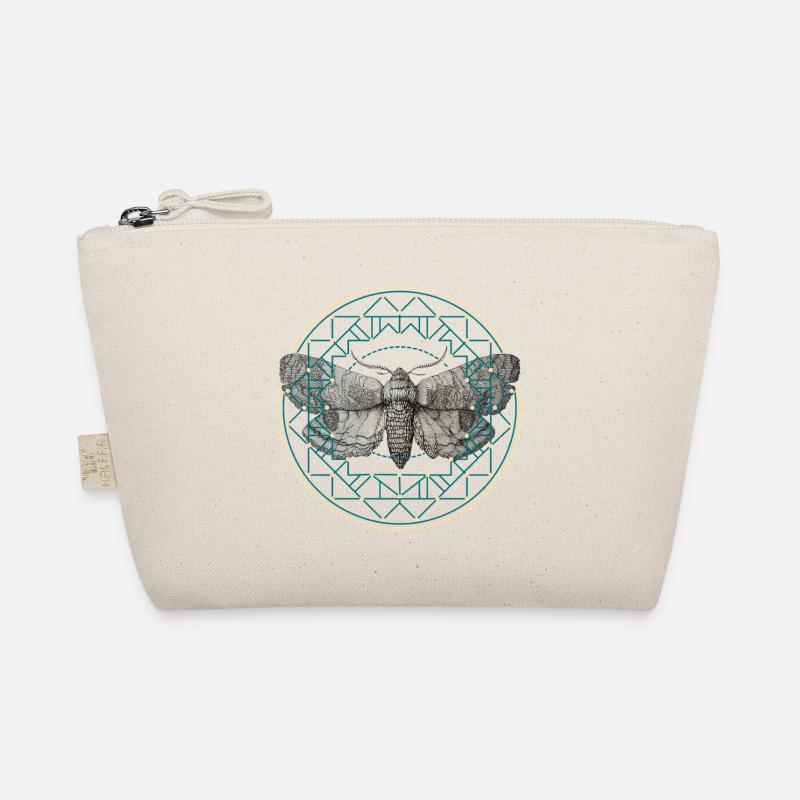 Moth Sacred Geometry Organic Pouch
