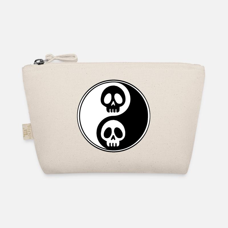 Yin and yang skulls Organic Pouch