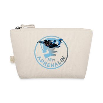 Mr. Adrenalin Skydiver Jump Logo - Organic Pouch - nature - Front