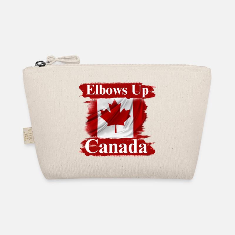 Elbows Up Canada Protest T-shirt  Organic Pouch
