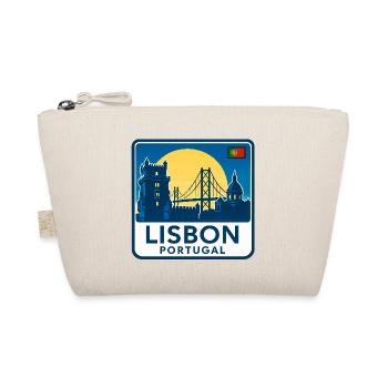 Lisbon Skyline at Sunset - Organic Pouch - nature - Front