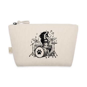 Musical Dachshund Drummer Art - Organic Pouch - nature - Front