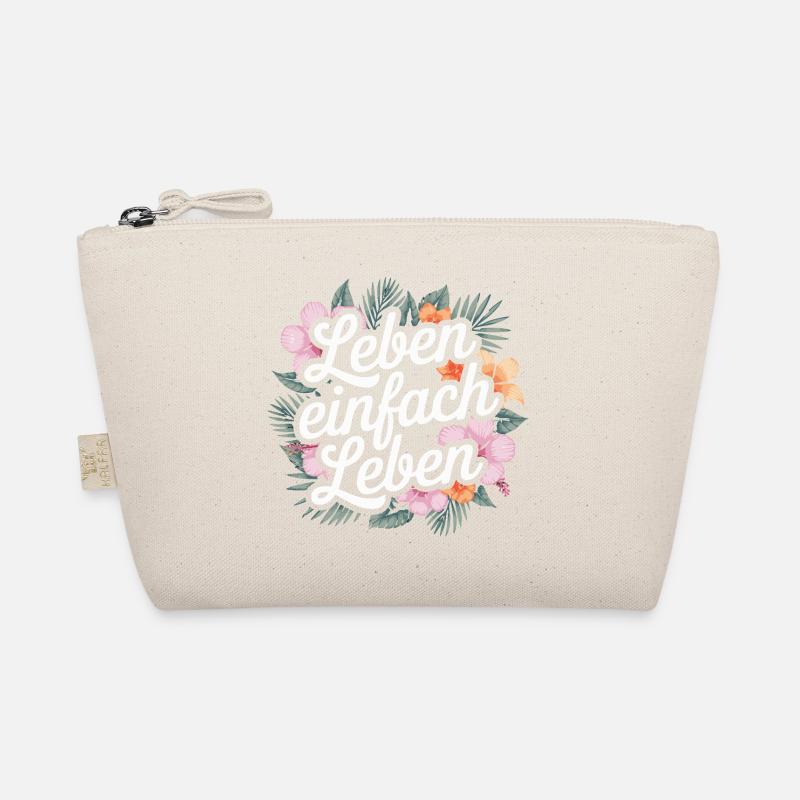 Leben einfach leben - positive Sprüche Bio-Täschchen