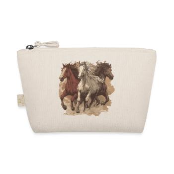 Horses Vintage - Organic Pouch - nature - Front