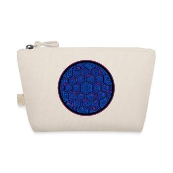 Géométrique Bleu Hexagone Motif Fête Festival - Trousse biologique - nature - Devant