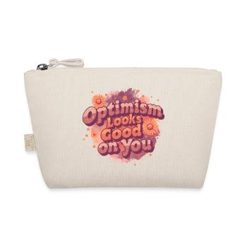 Vintage Optimism – Positives und Retro T-Shirt - Bio-Täschchen - Natur - Vorne