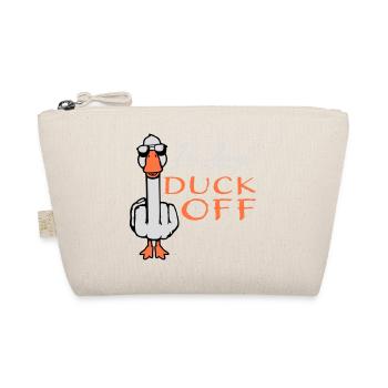 Goose Live Laugh Duck Off Sunglasses Middle Finger - Organic Pouch - nature - Front
