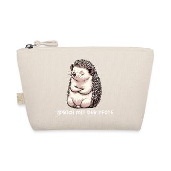 Speak with the paw Hedgehog Hedgehog lover Hedgehog fan - Organic Pouch - nature - Front