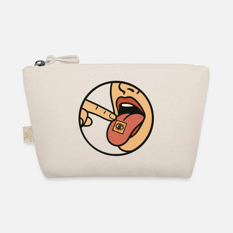 LSD Blotter auf Zunge Bio-Täschchen