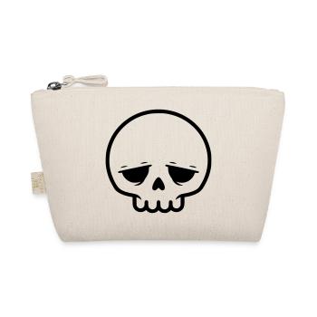 Sad Skull | Emo & Goth Design - Organic Pouch - nature - Front