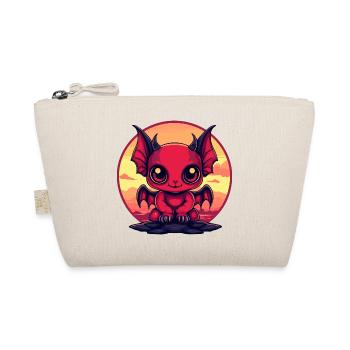 Roter Dämonen-Kobold am Abend - Bio-Täschchen - Natur - Vorne