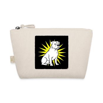 Cool Dog in Punk Rock & Pop Art Style - Organic Pouch - nature - Front