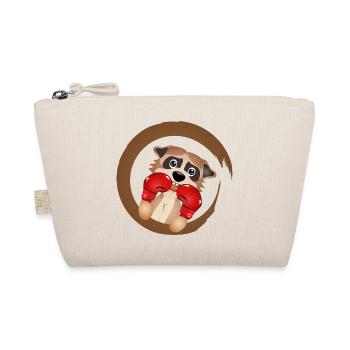 Meerkat Boxer Motif – Cute Boxing Champion - Organic Pouch - nature - Front