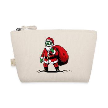 Santa Claus Creepy Horror Zombie Undead Christmas - Organic Pouch - nature - Front