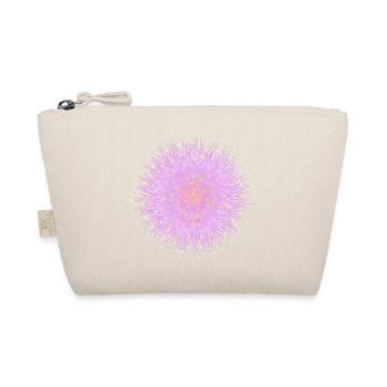 Pink Mimosa Blossom – Delicate Floral Design - Organic Pouch - nature - Front