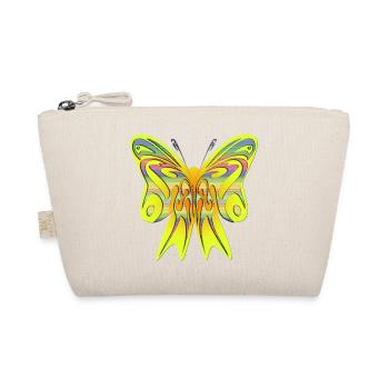 Colorful neon butterfly on bow - Organic Pouch - nature - Front