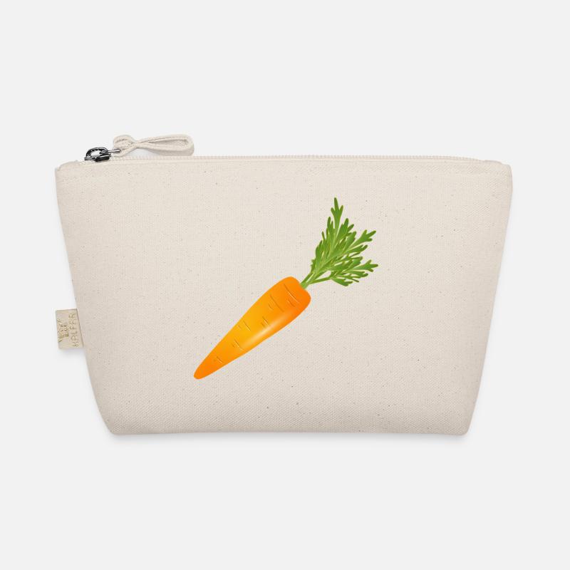 Bright orange carrot with green Organic Pouch