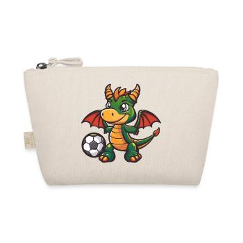 Drache mit Ball - Bio-Täschchen - Natur - Vorne