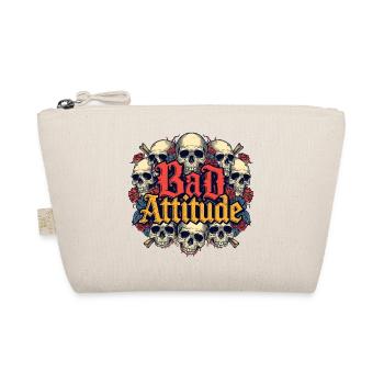 Bad Attitude Skull Roses - Organic Pouch - nature - Front