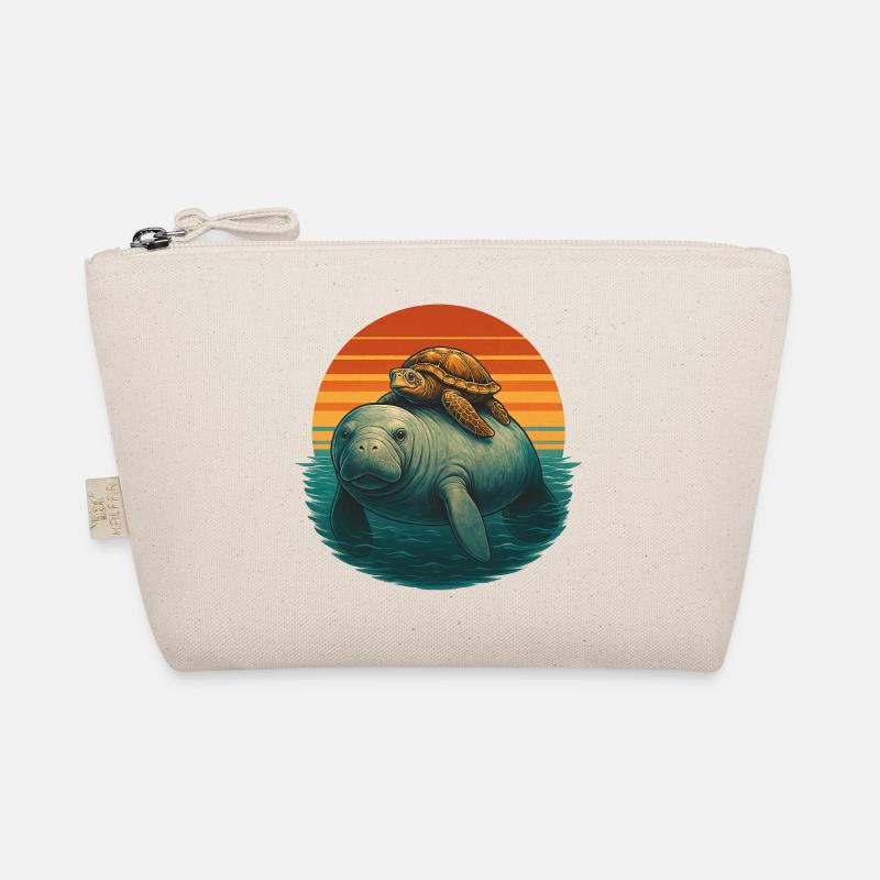 Manatee Turtle Ocean Friends Organic Pouch