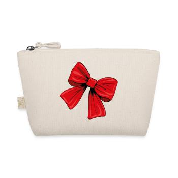 Red ribbon - Organic Pouch - nature - Front
